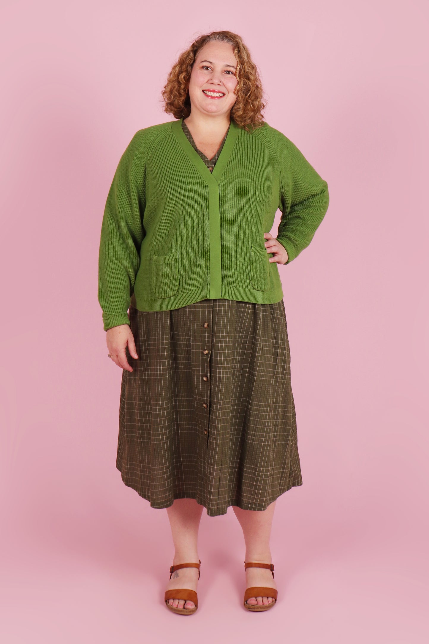 Saski Sister Dress Long Loomed Plaid