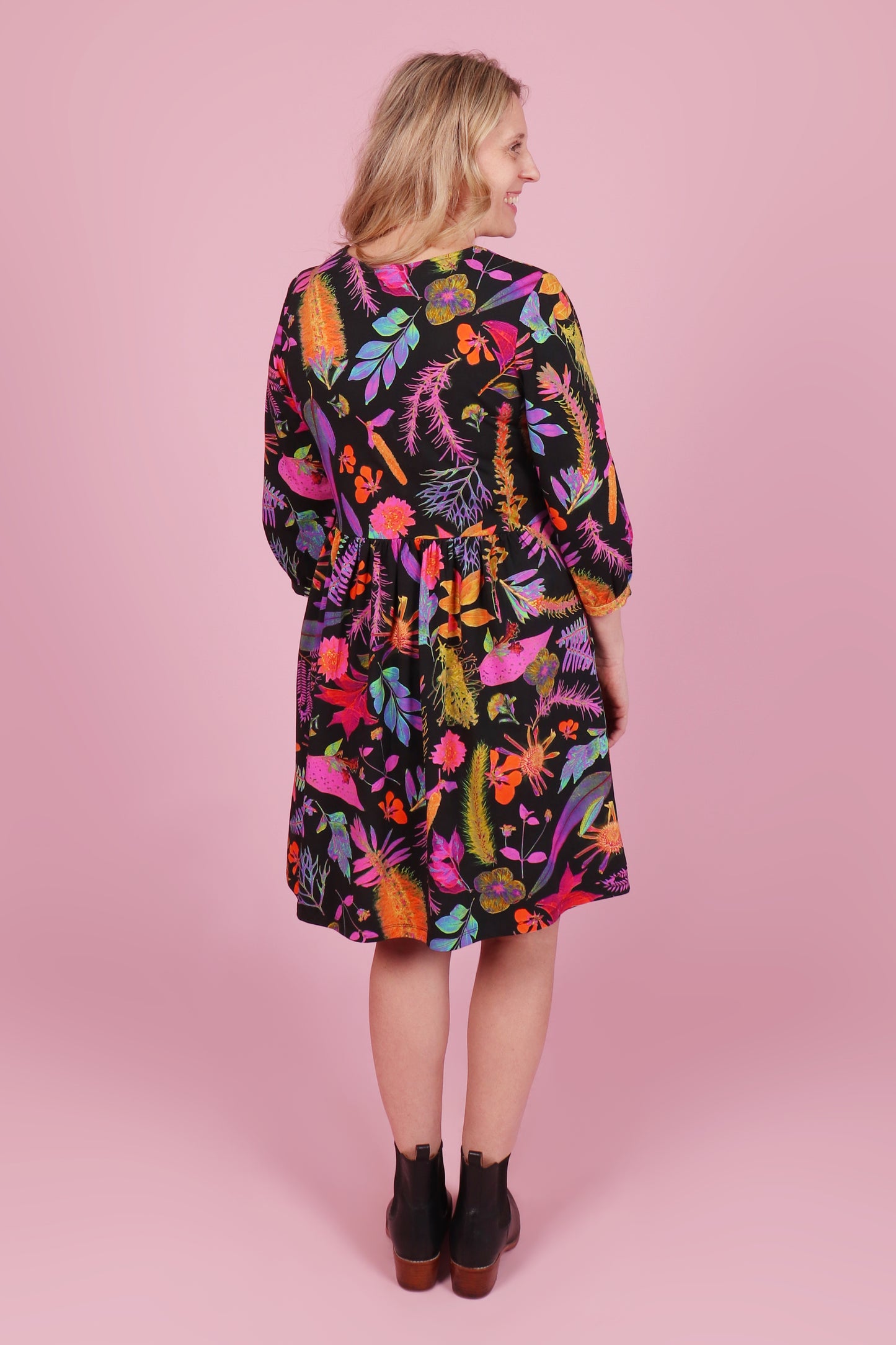 Winter Edie Jersey Dress Rainbow Botanist
