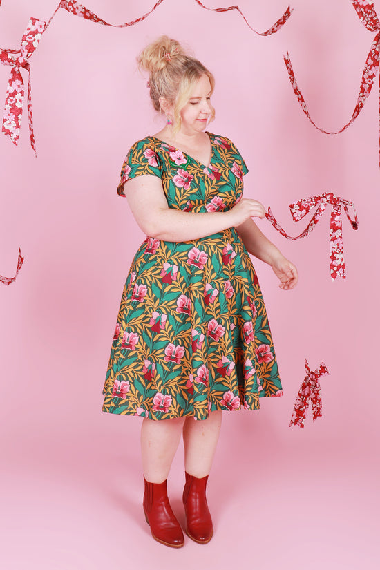 Belinda Dress Pansy Meadow Liberty