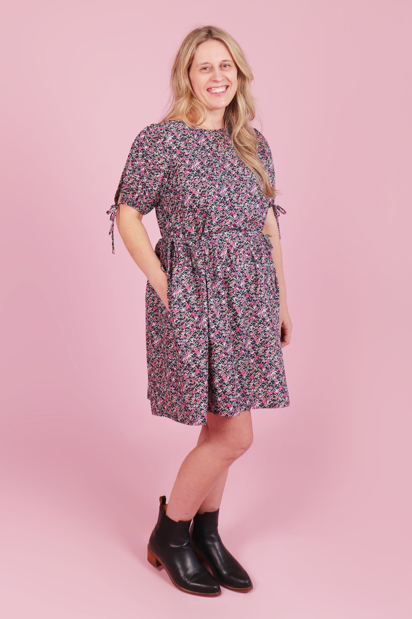 Harriet Dress Mini Pixel Floral