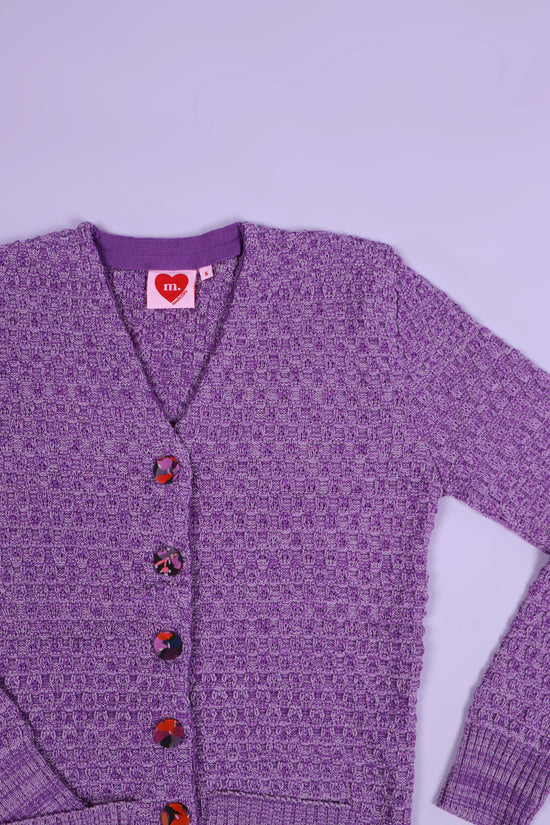Cosy Clementine Cardie Marble Grape