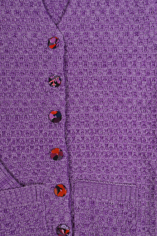 Cosy Clementine Cardie Marble Grape