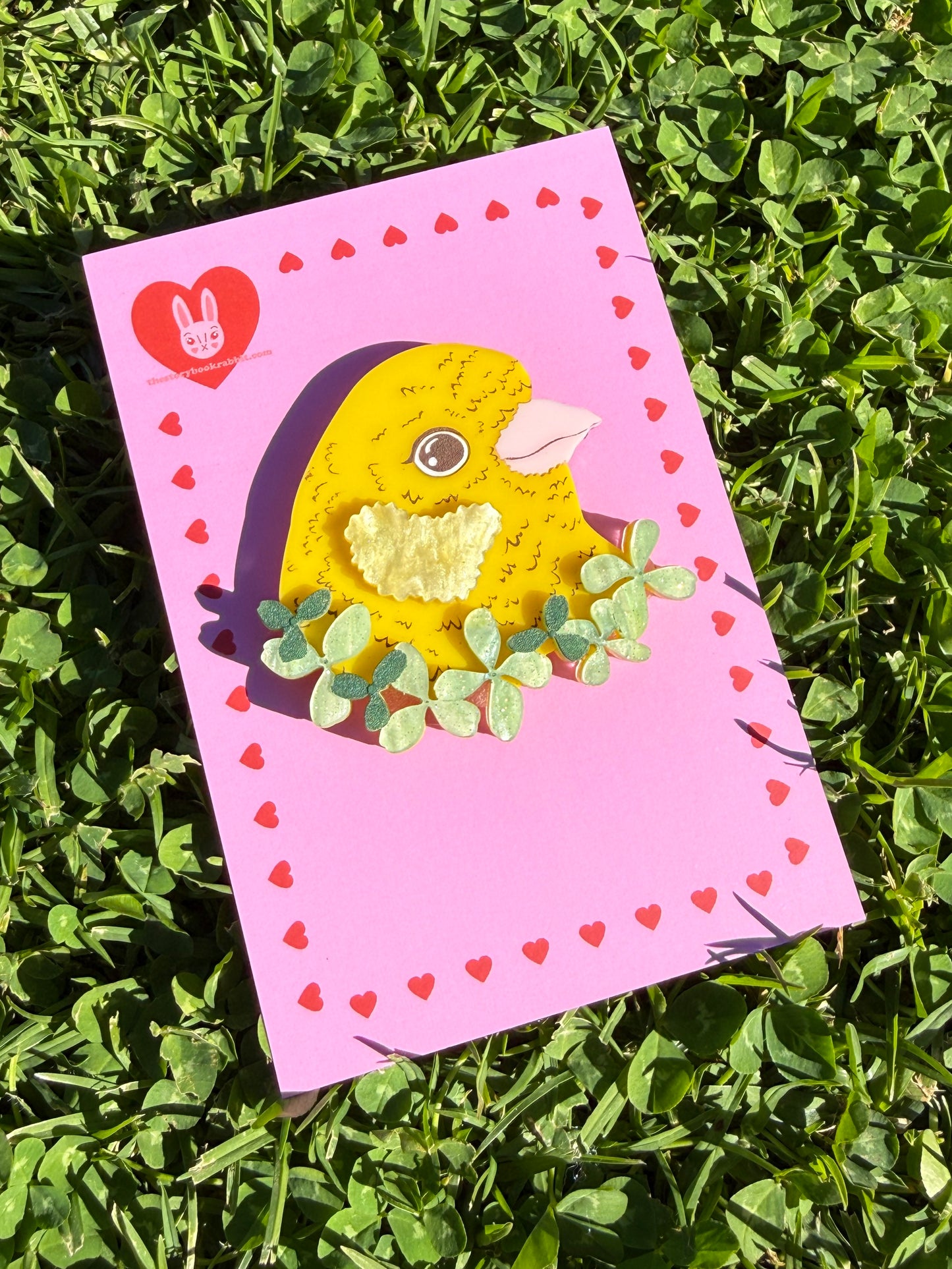 Canary Wreath Brooch Yellow