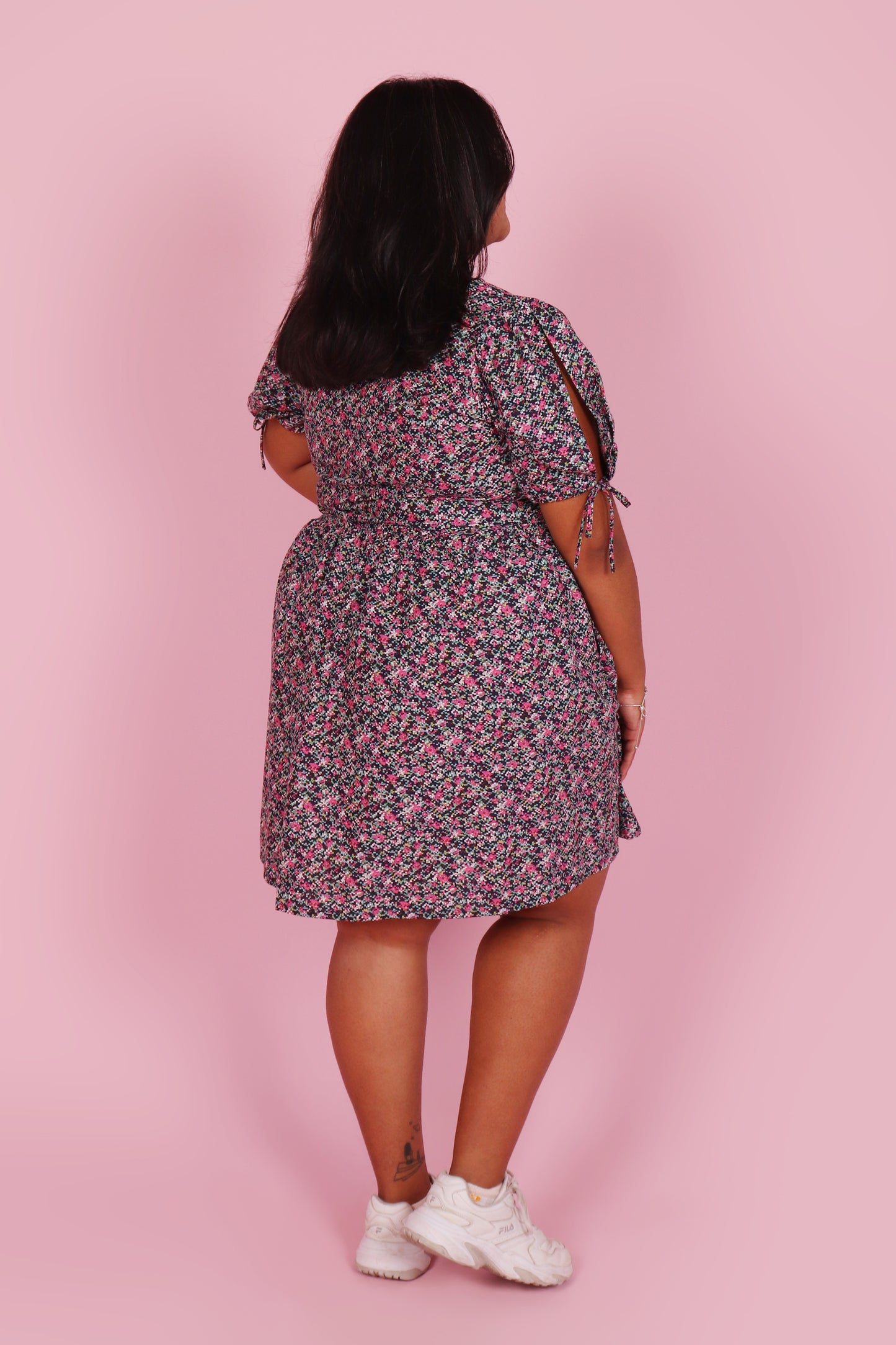 Harriet Dress Mini Pixel Floral