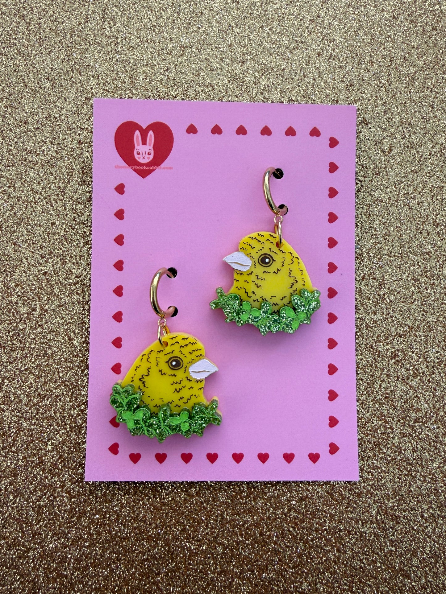 Canary Wreath Earrings Yellow