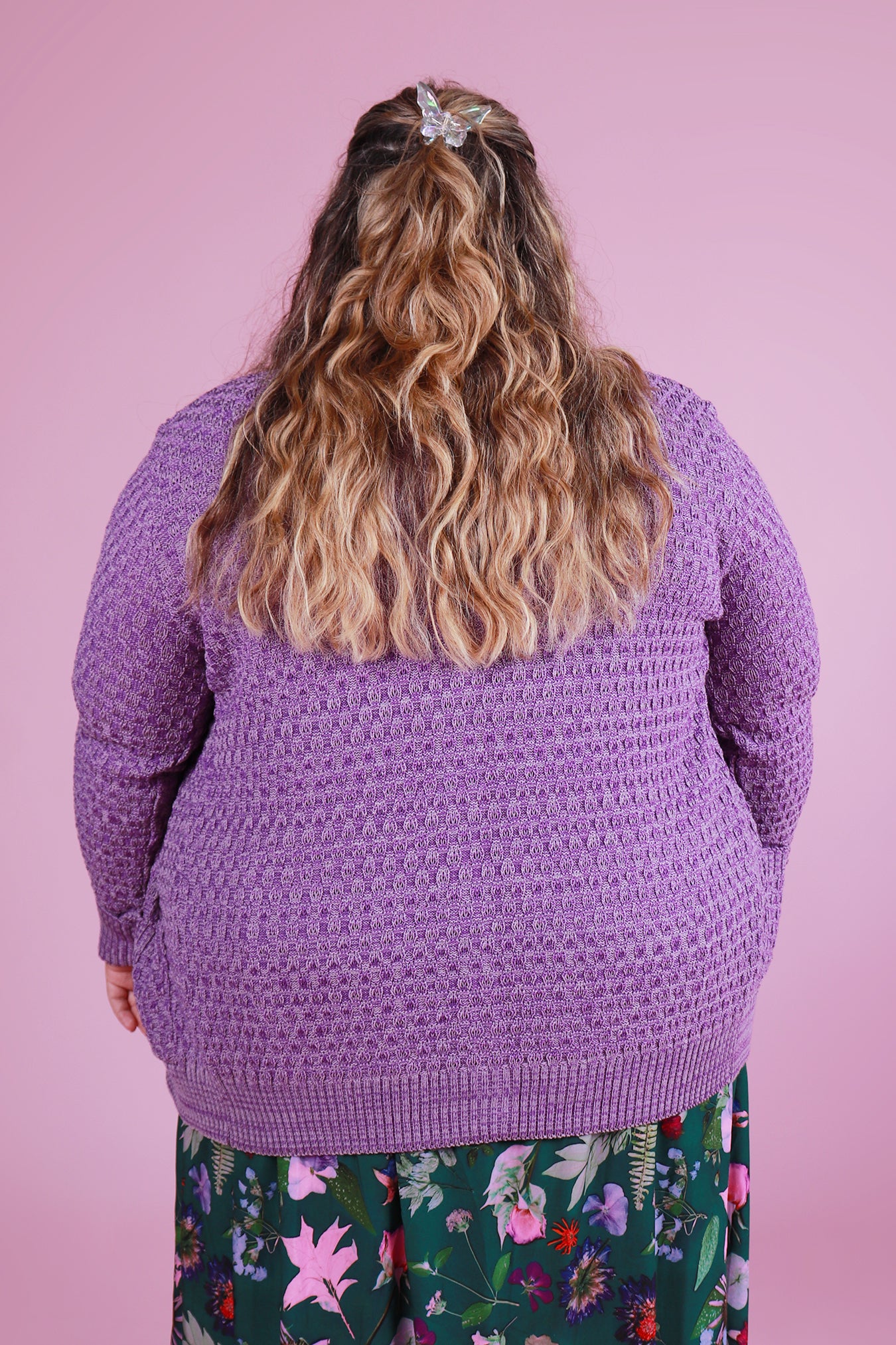 Cosy Clementine Cardie Marble Grape