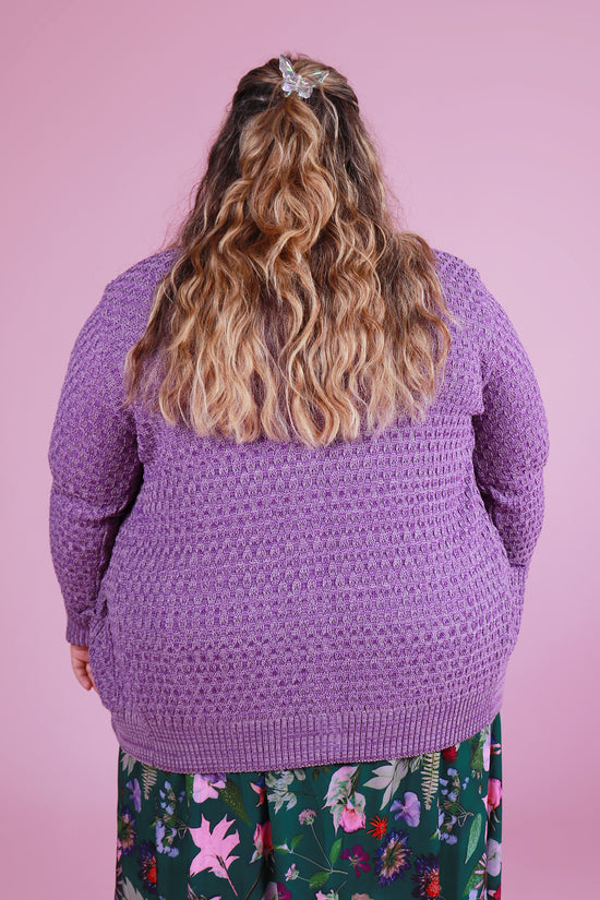 Cosy Clementine Cardie Marble Grape