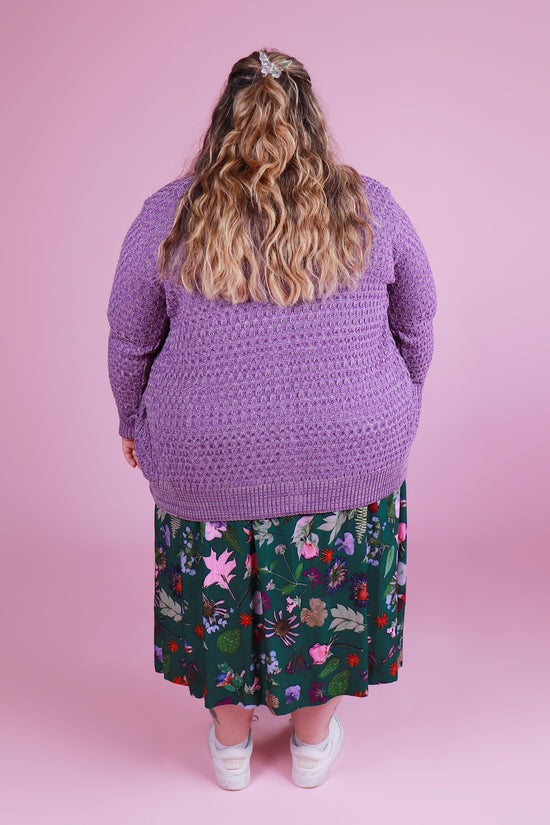 Cosy Clementine Cardie Marble Grape