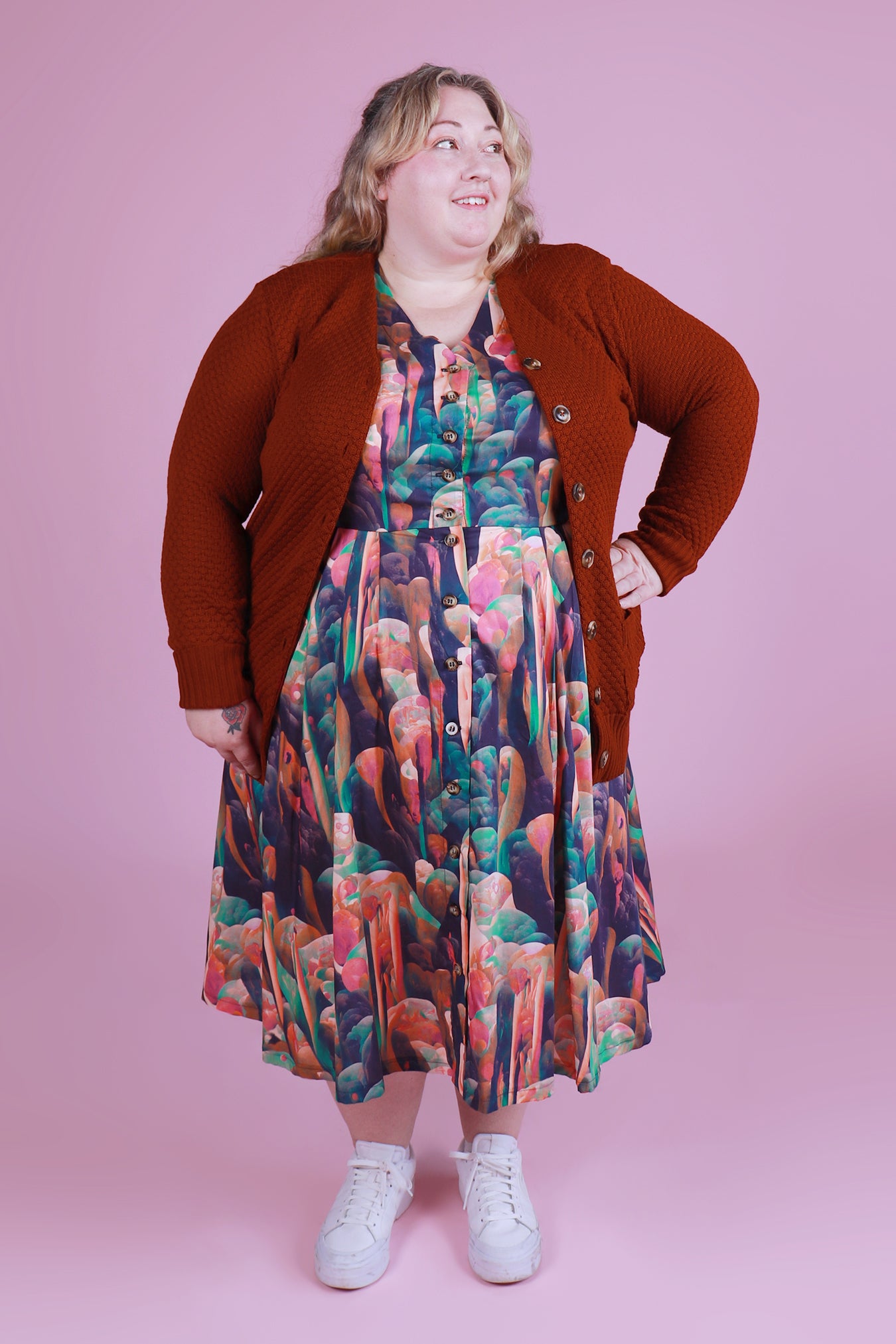 Cosy Clementine Cardie Rust