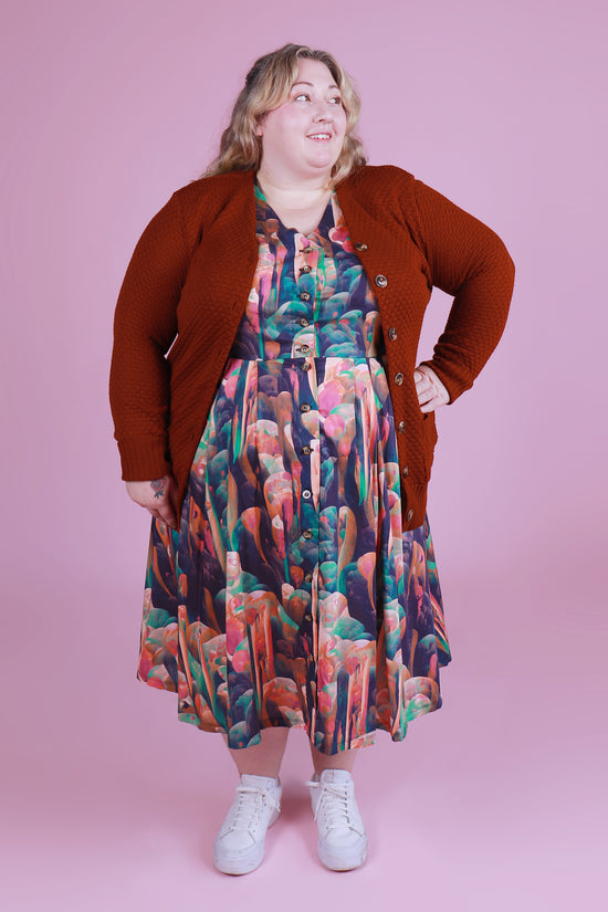Cosy Clementine Cardie Rust