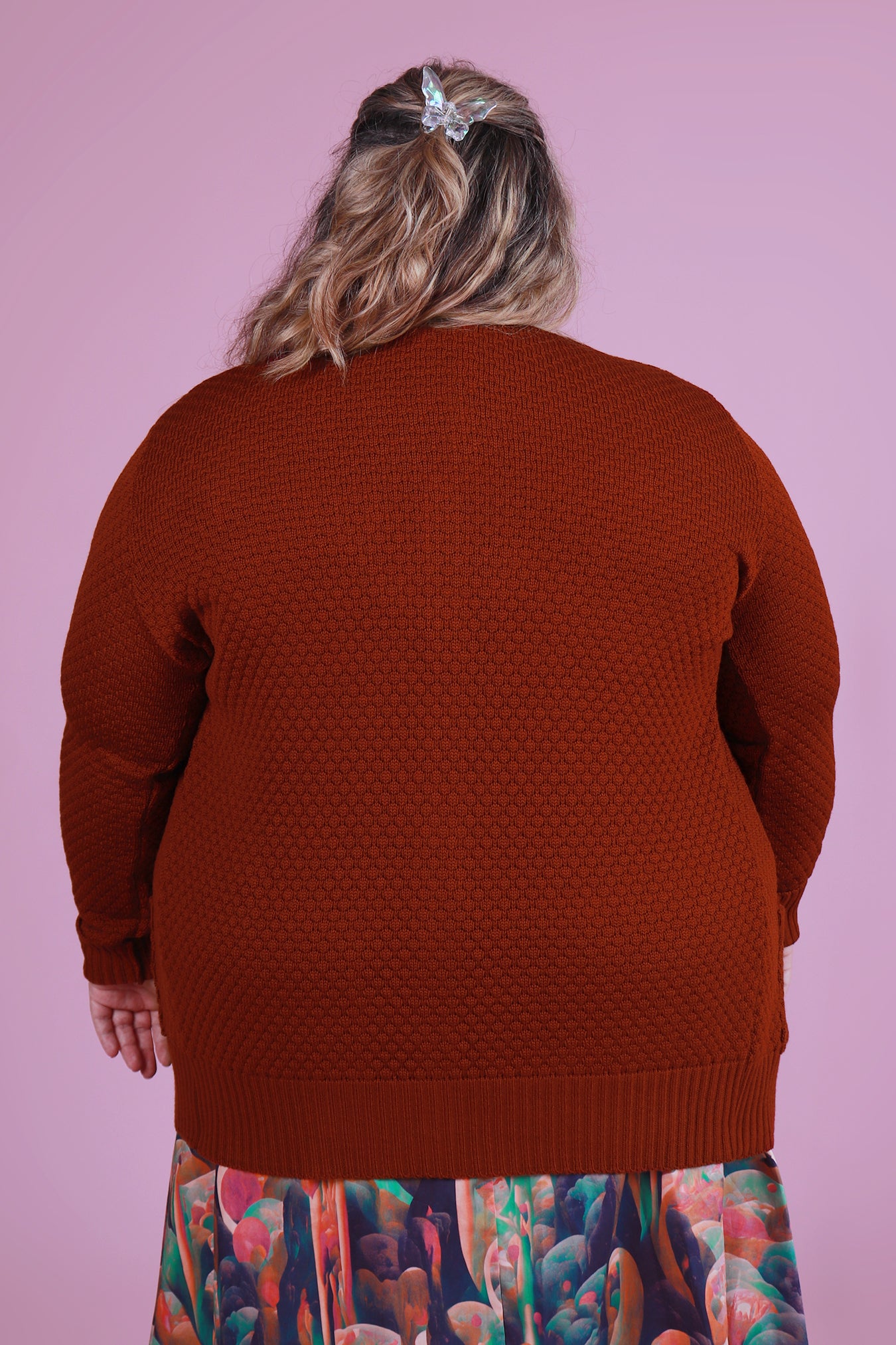 Cosy Clementine Cardie Rust