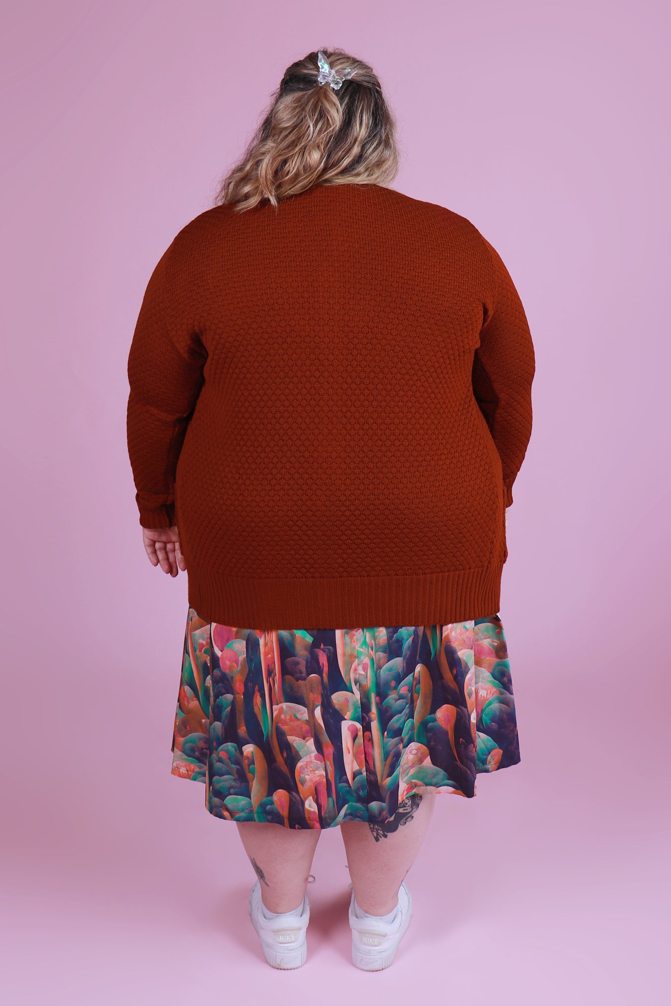 Cosy Clementine Cardie Rust
