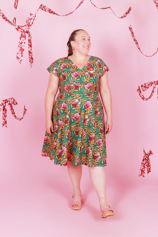 Belinda Dress Pansy Meadow Liberty