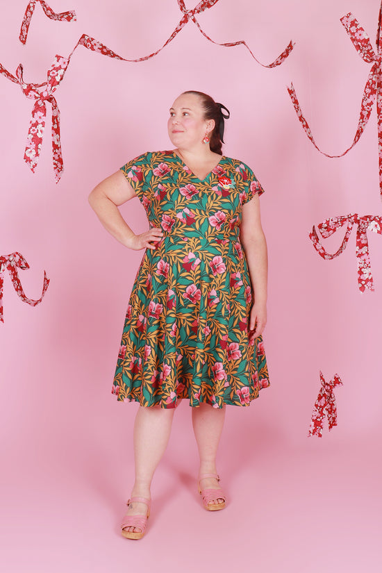 Belinda Dress Pansy Meadow Liberty