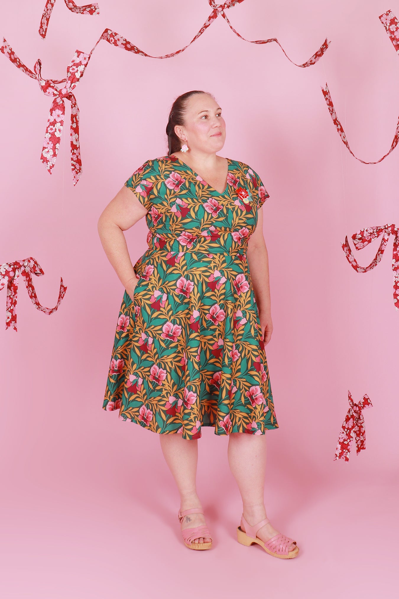 Belinda Dress Pansy Meadow Liberty