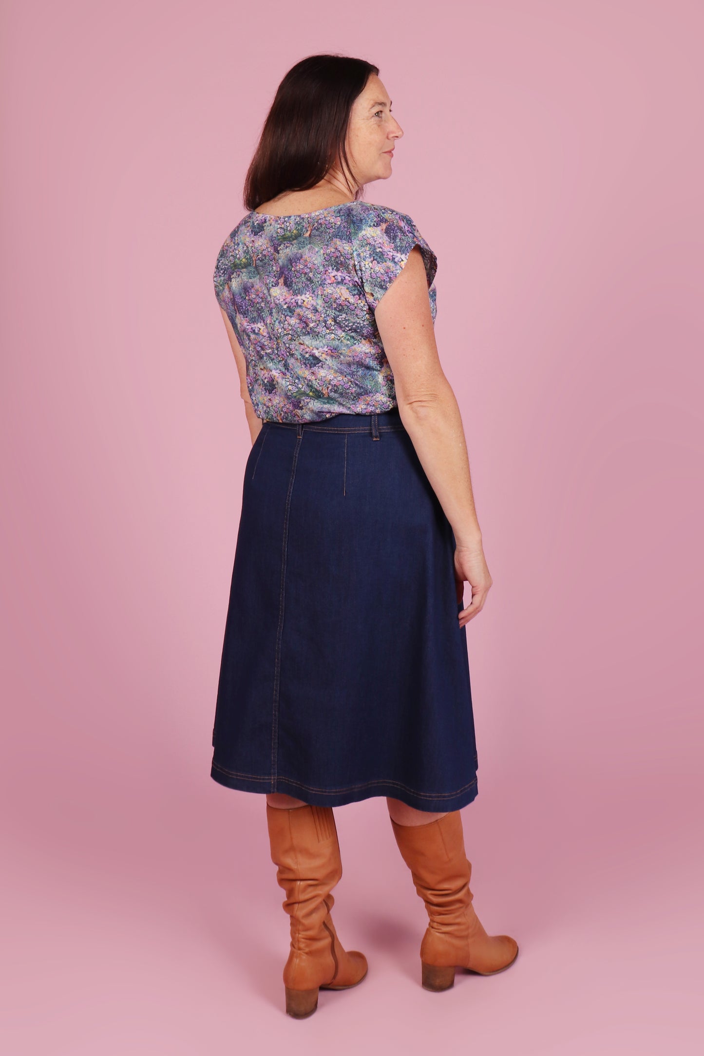 Peggy Skirt Midi Denim Forever
