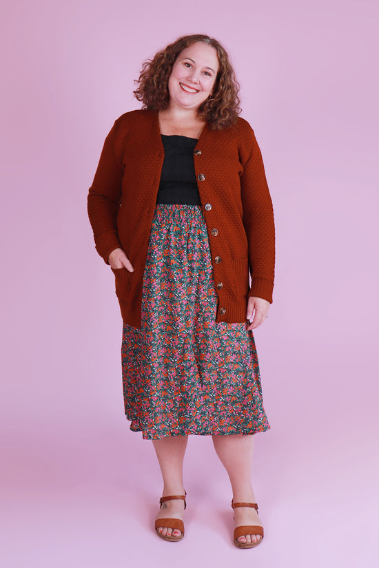 Cosy Clementine Cardie Rust