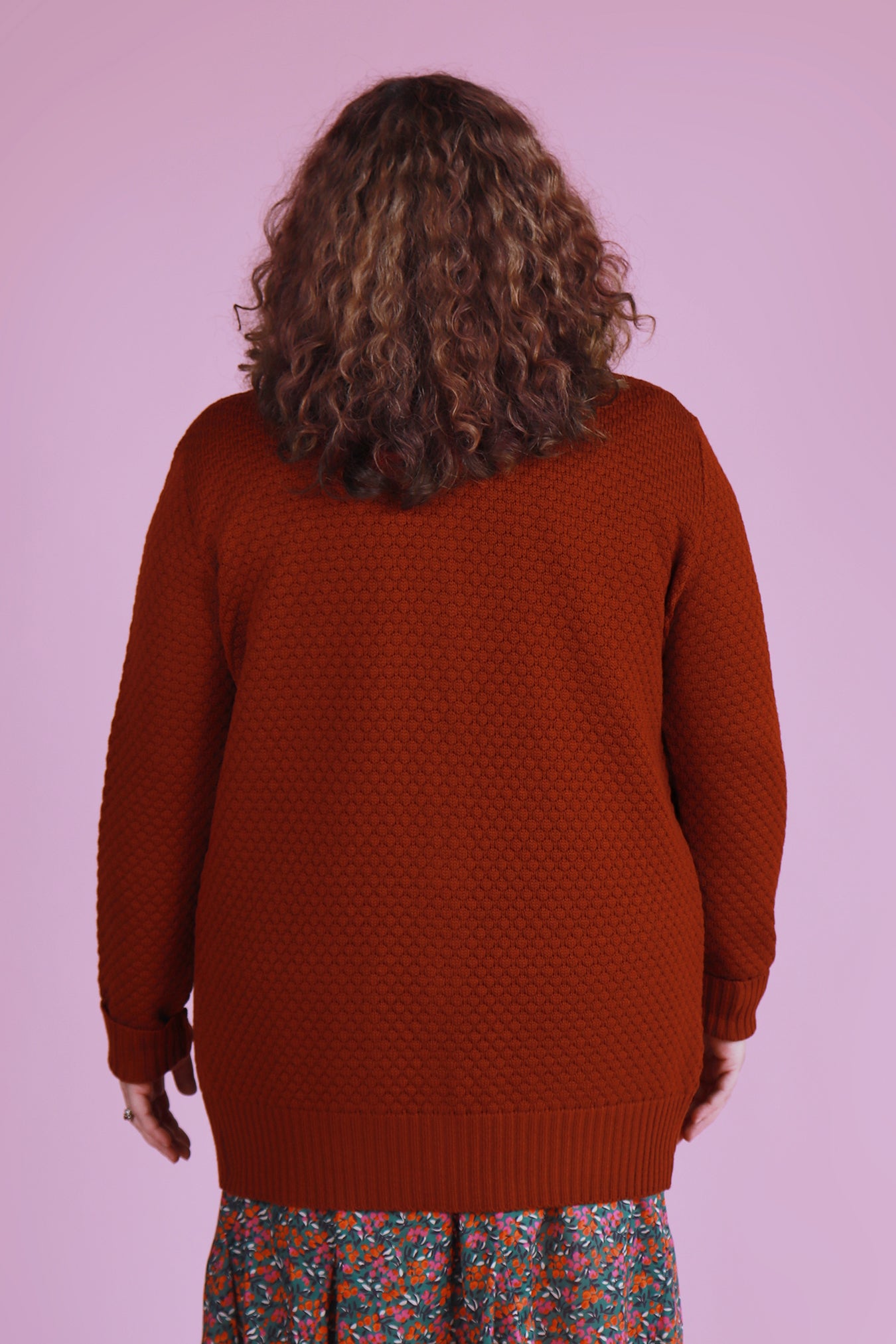 Cosy Clementine Cardie Rust