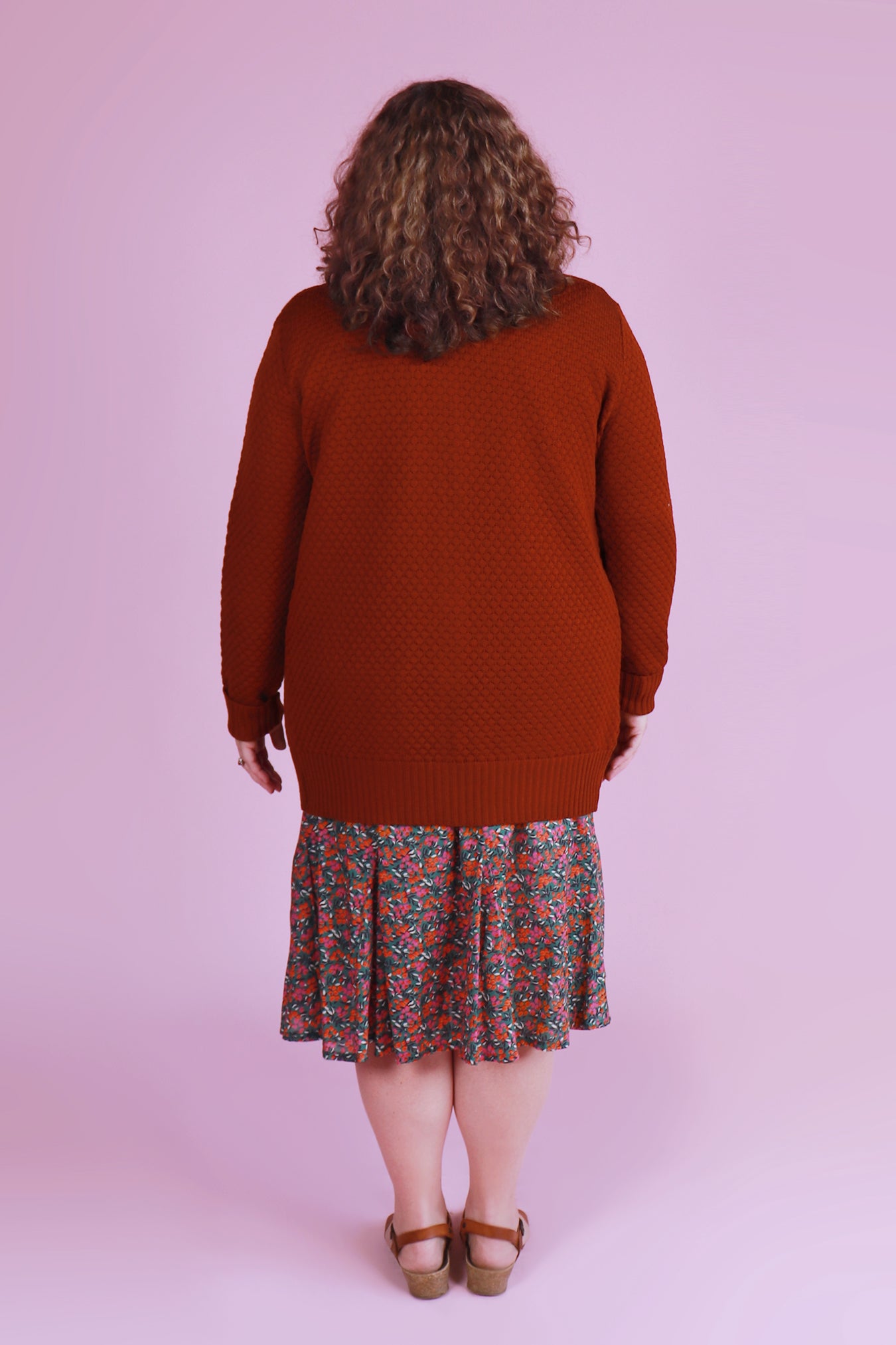 Cosy Clementine Cardie Rust