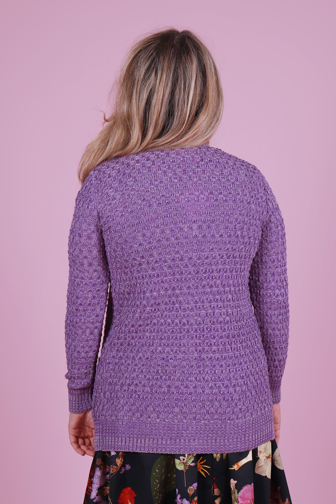 Cosy Clementine Cardie Marble Grape