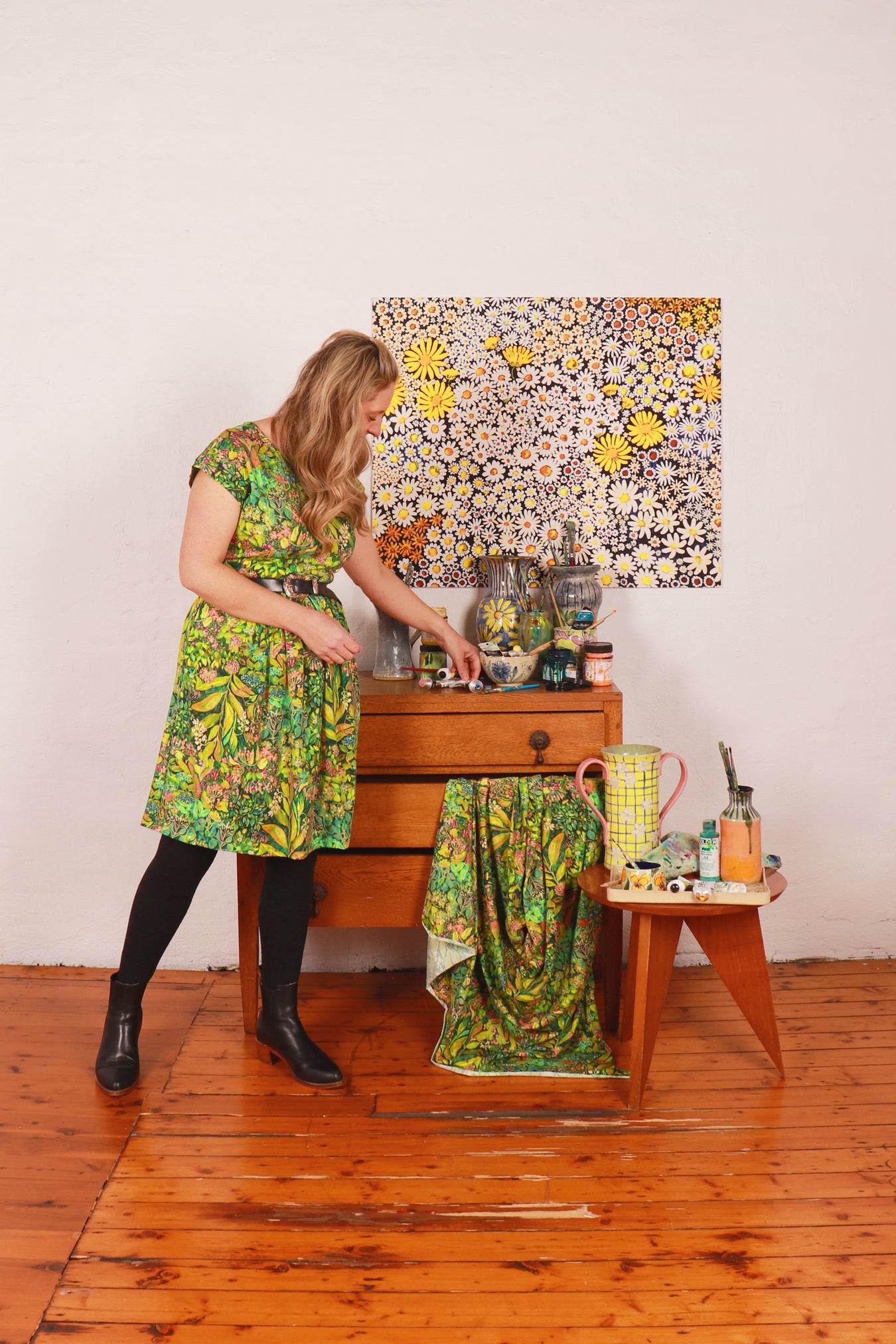 Edie Jersey Dress Magic Garden