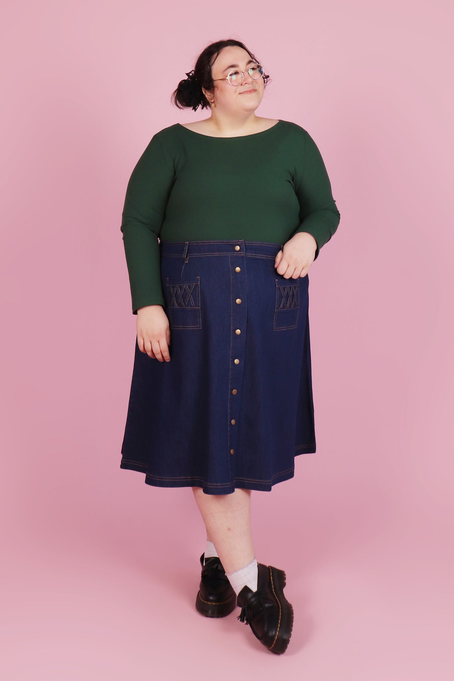 Peggy Skirt Midi Denim Forever