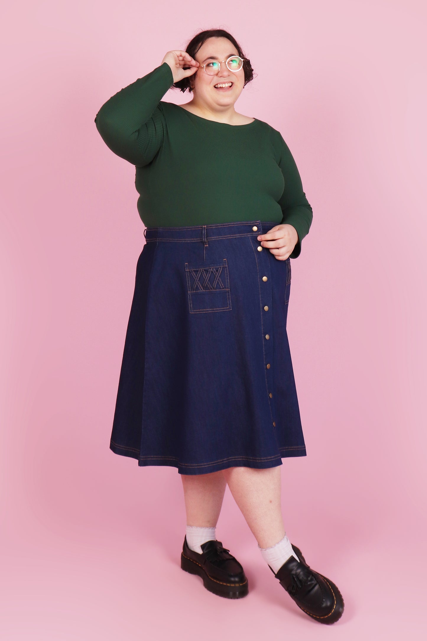 Peggy Skirt Midi Denim Forever