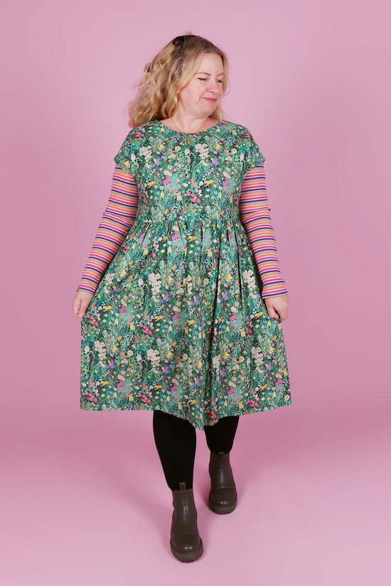 Edie Dress Midi Crouching Bunny Hidden Tiger