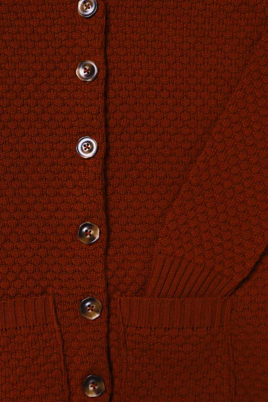 Cosy Clementine Cardie Rust