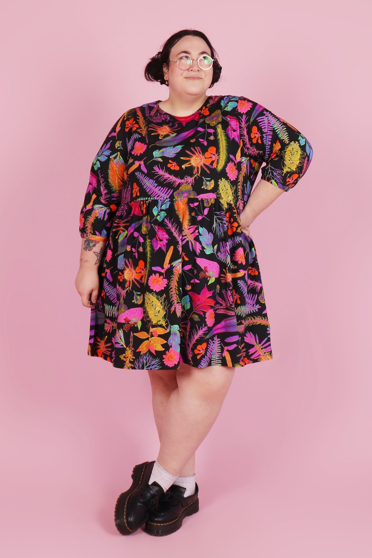 Winter Edie Jersey Dress Rainbow Botanist