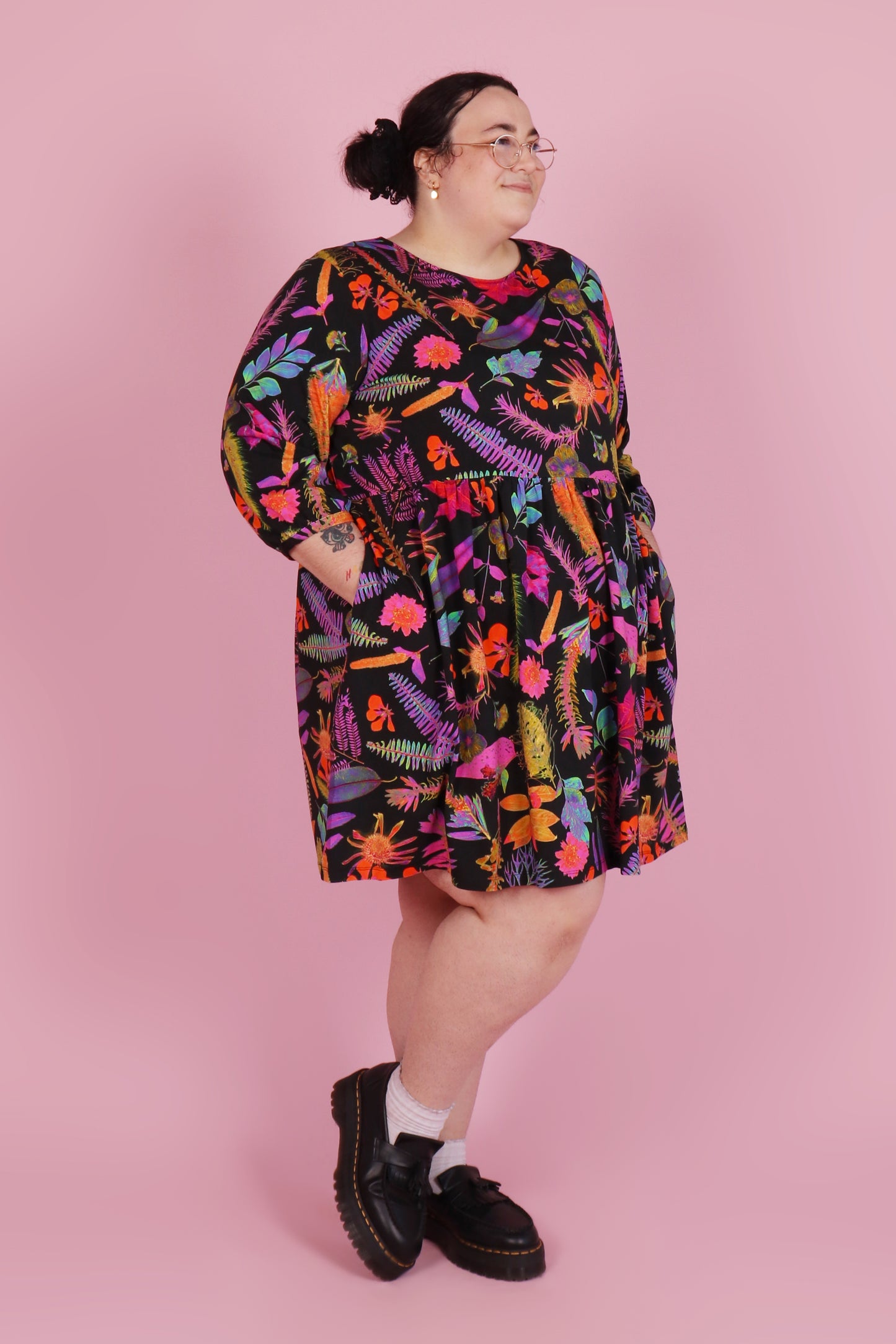 Winter Edie Jersey Dress Rainbow Botanist