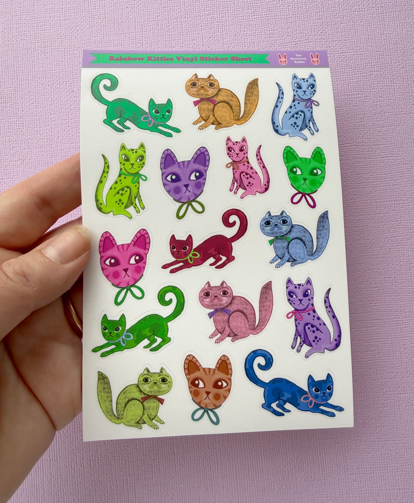 Rainbow Kitties Sticker Sheet SBR