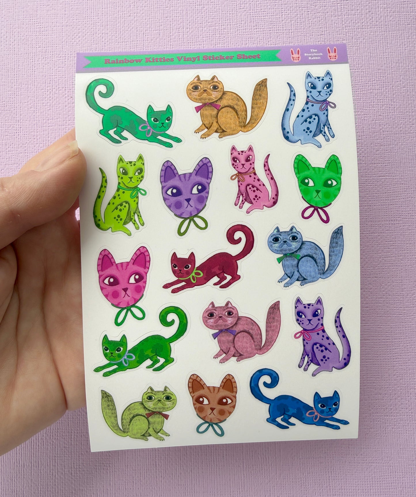 Rainbow Kitties Sticker Sheet SBR