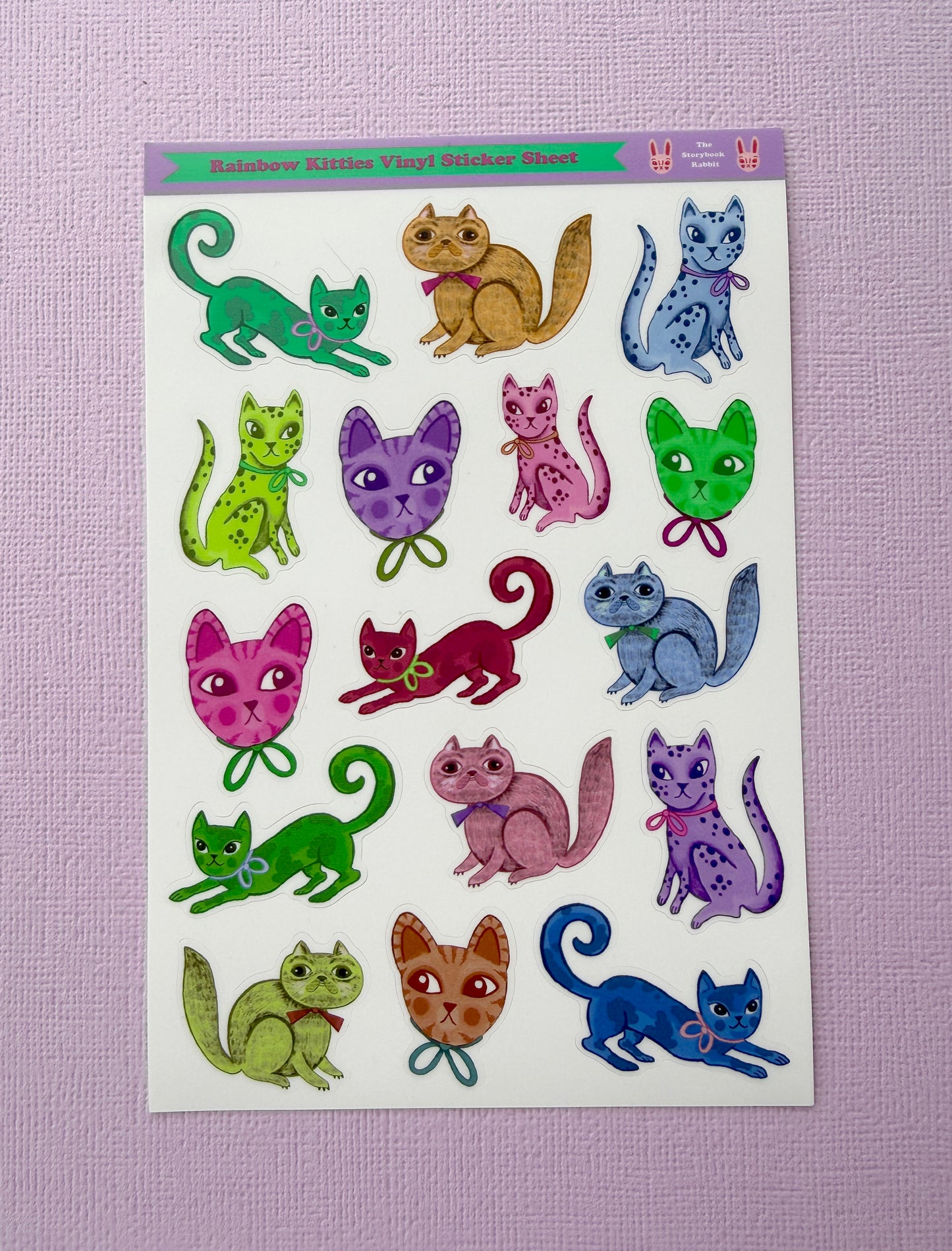 Rainbow Kitties Sticker Sheet SBR