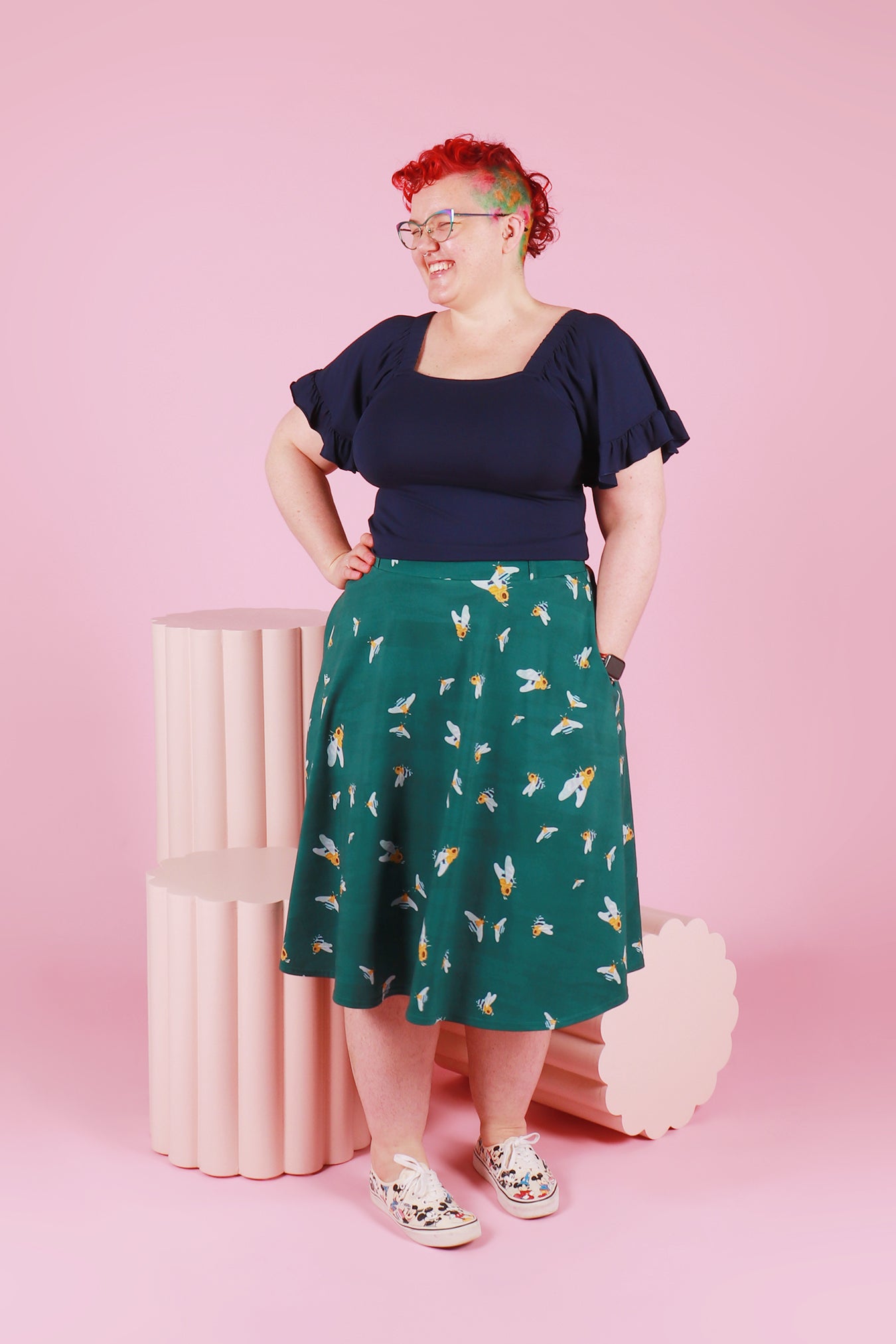 Rizzo Skirt Midi Native Bees