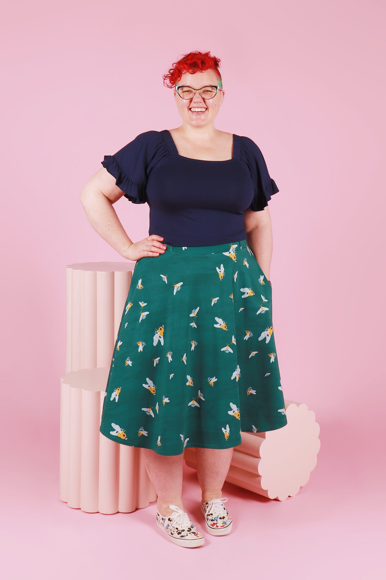 Rizzo Skirt Midi Native Bees