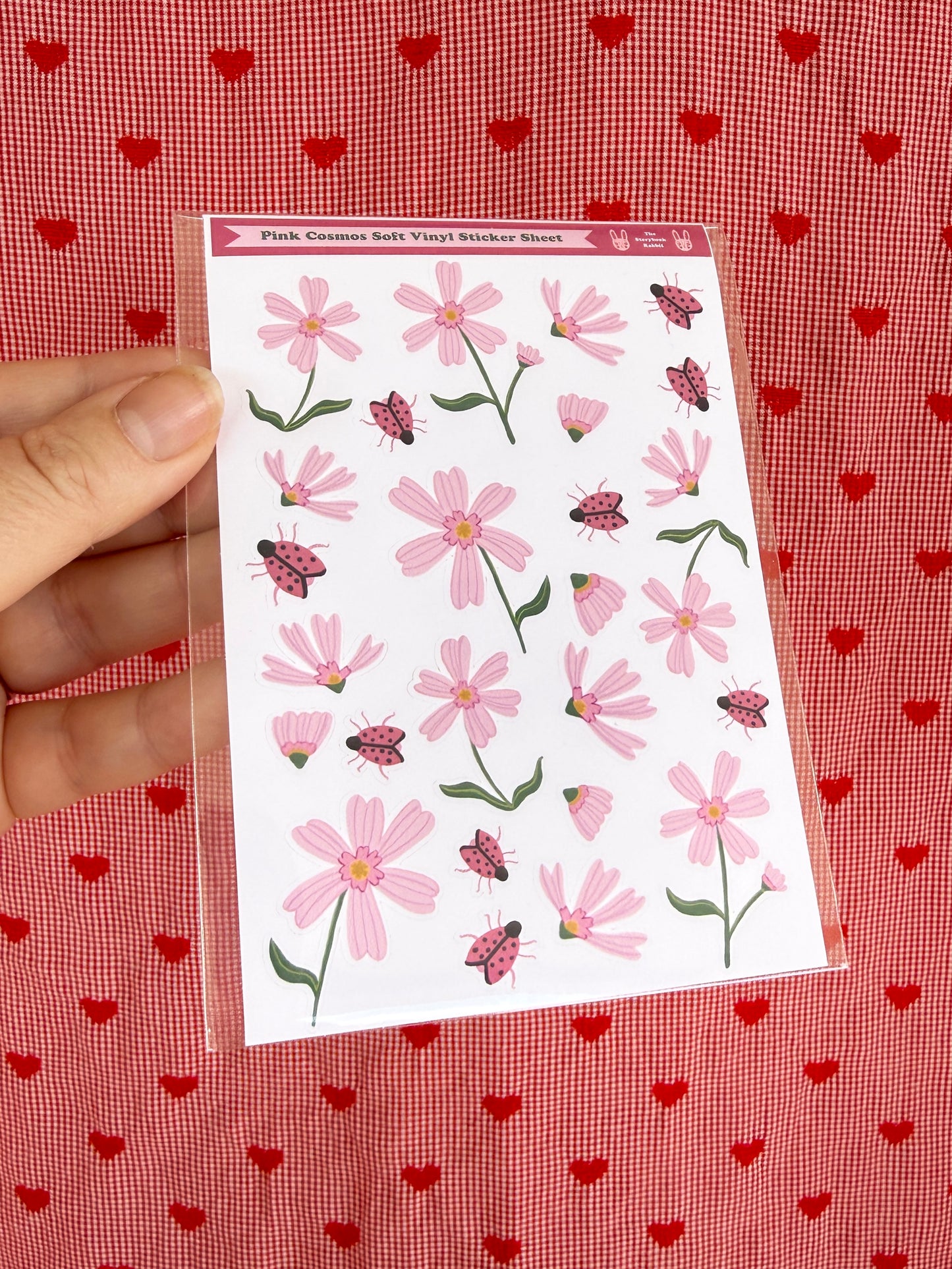 Pink Cosmos Small Sticker Sheet SBR