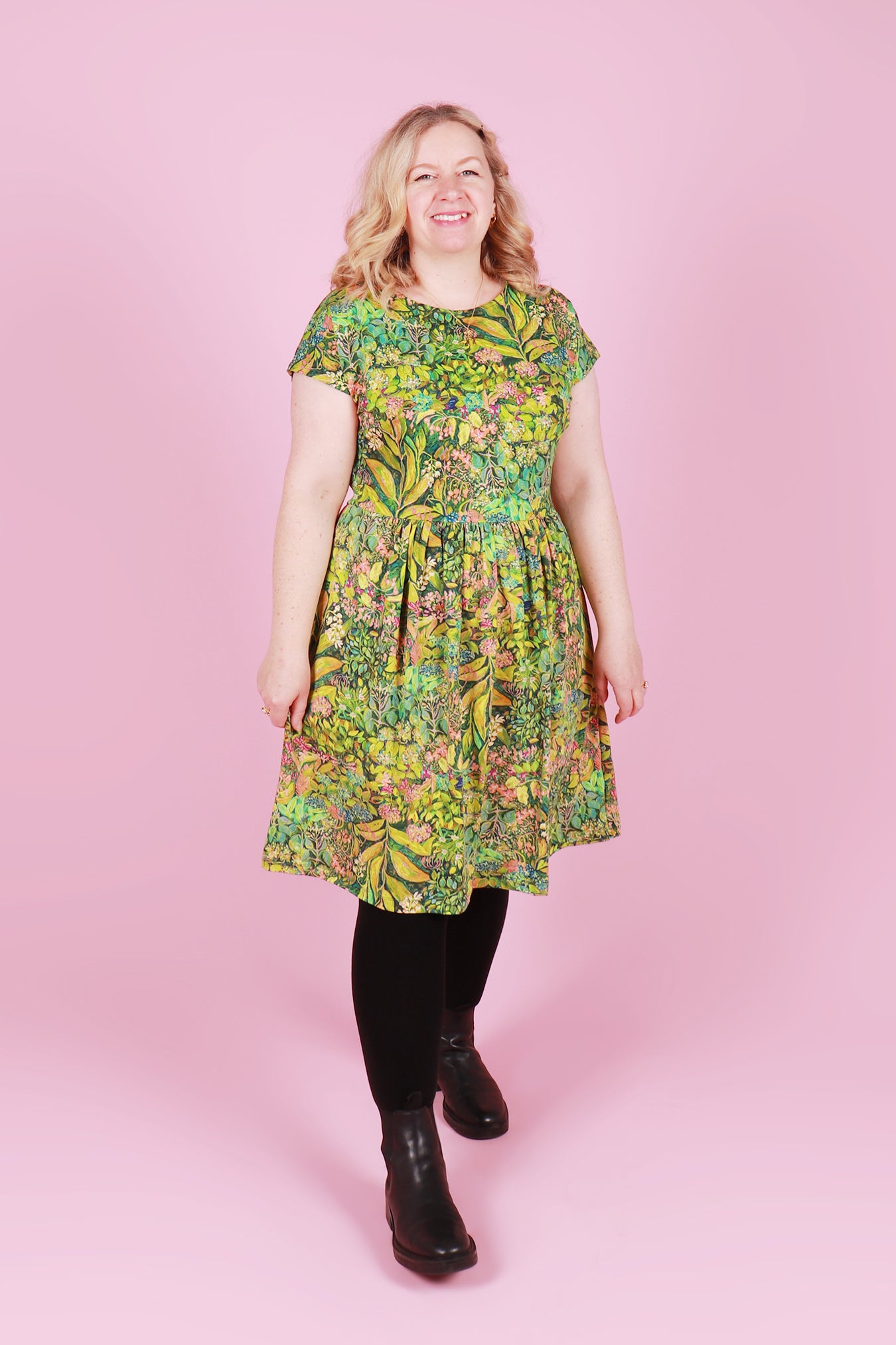 Edie Jersey Dress Magic Garden