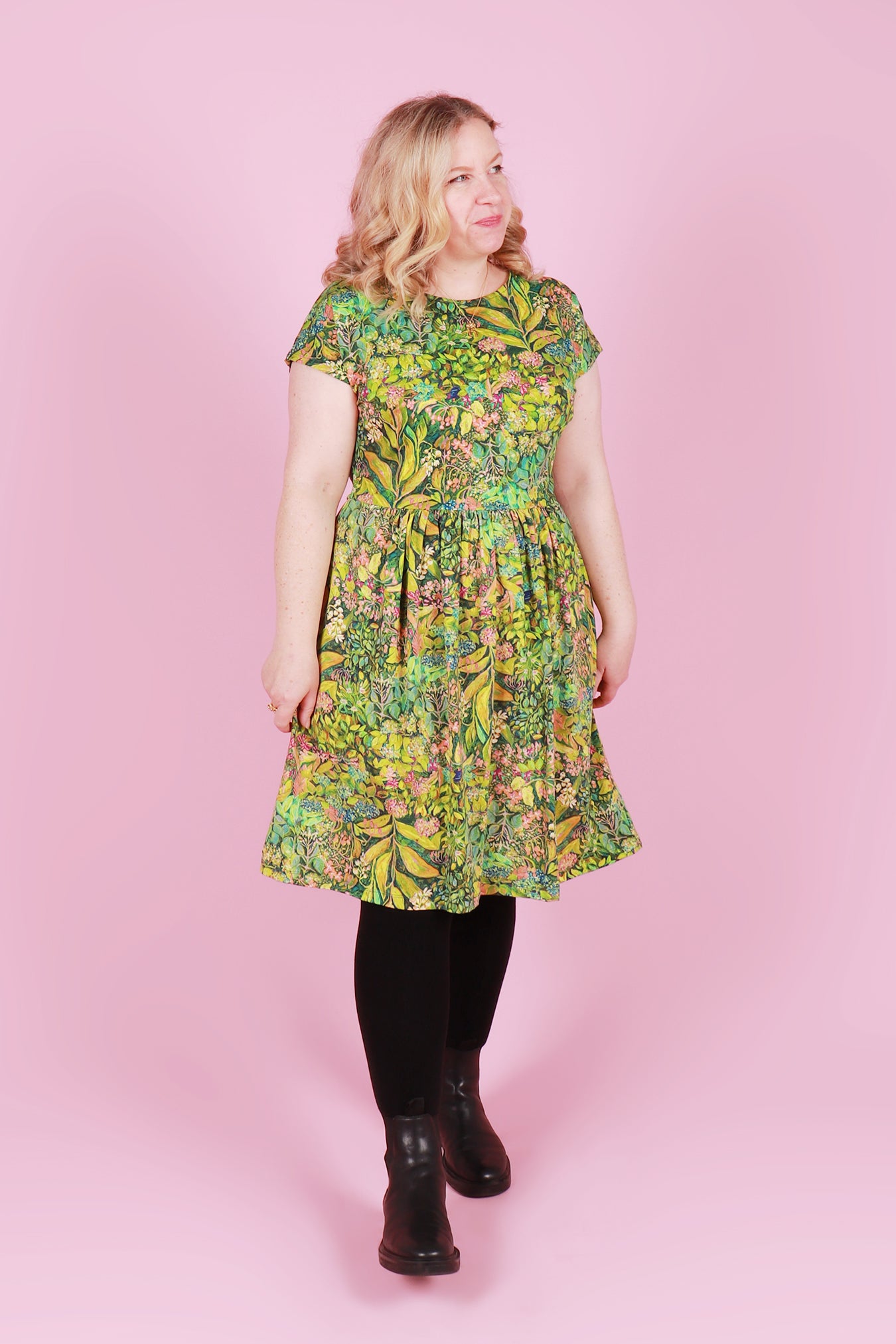 Edie Jersey Dress Magic Garden