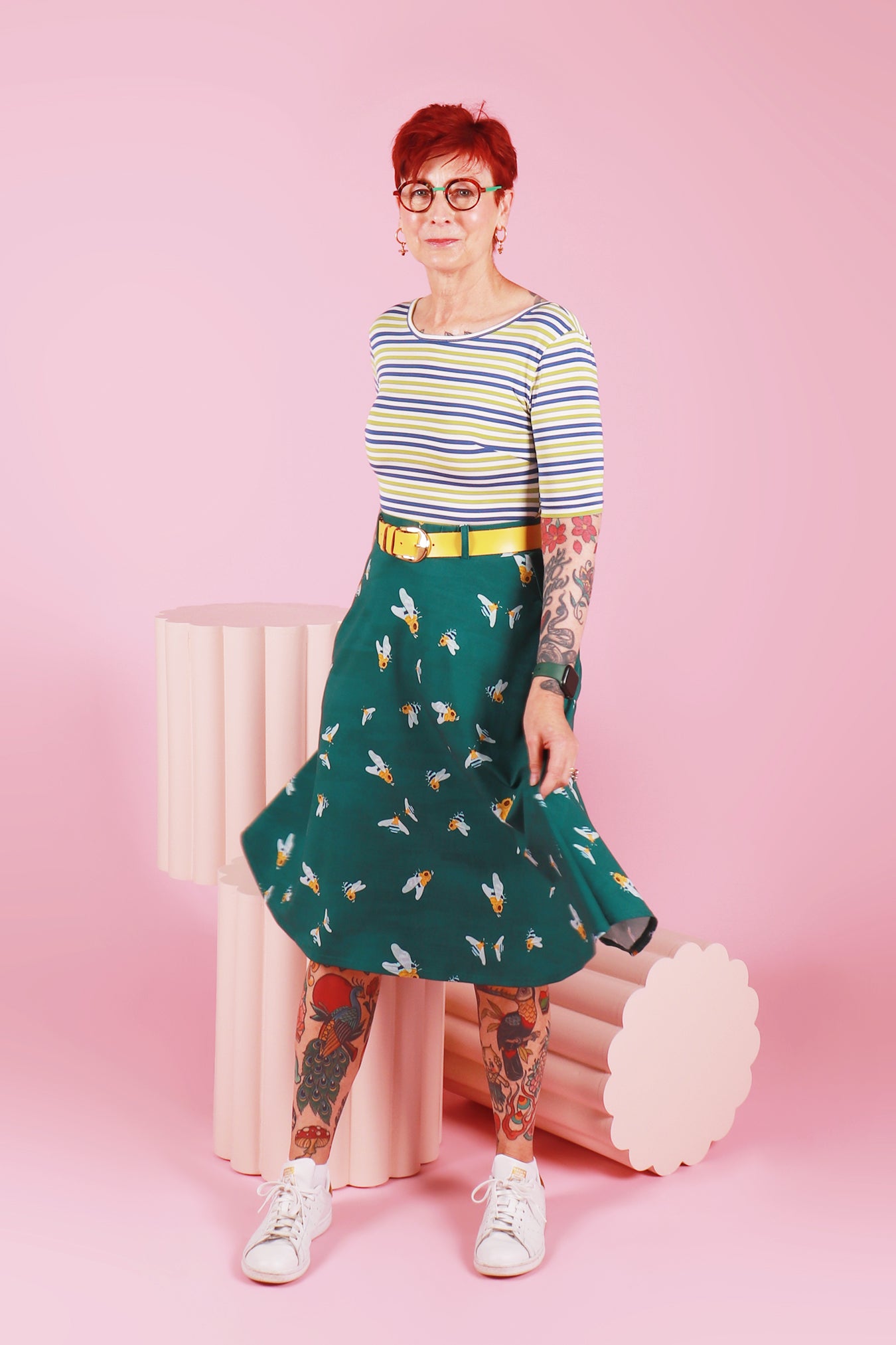 Rizzo Skirt Midi Native Bees