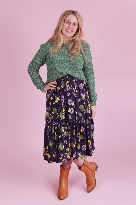 Rayna Skirt Luxe Sandy's Pansy