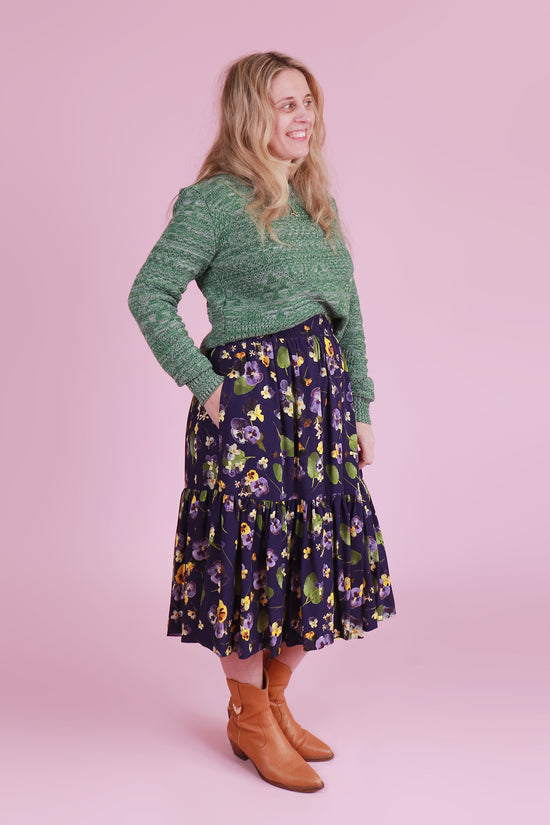 Rayna Skirt Luxe Sandy's Pansy