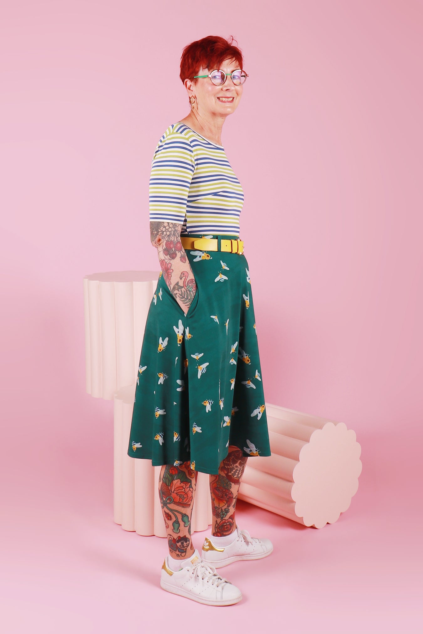 Rizzo Skirt Midi Native Bees