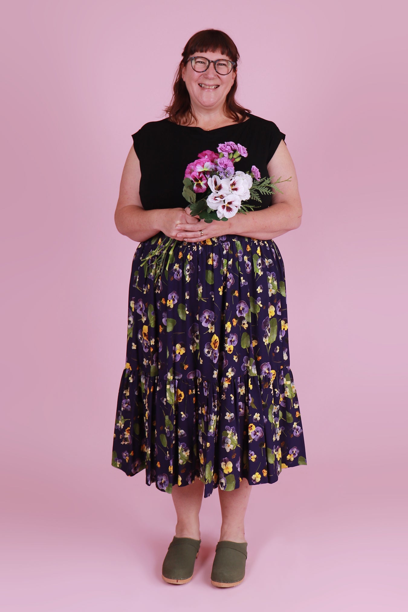 Rayna Skirt Luxe Sandy's Pansy