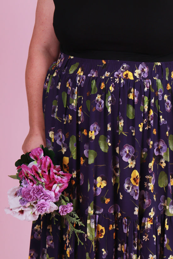 Rayna Skirt Luxe Sandy's Pansy