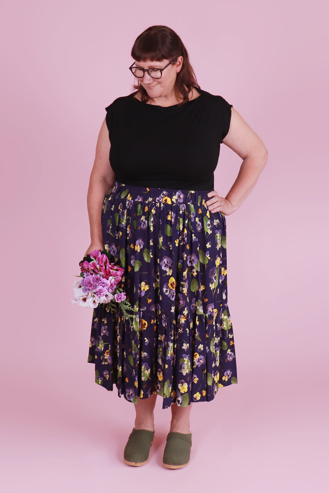 Rayna Skirt Luxe Sandy's Pansy