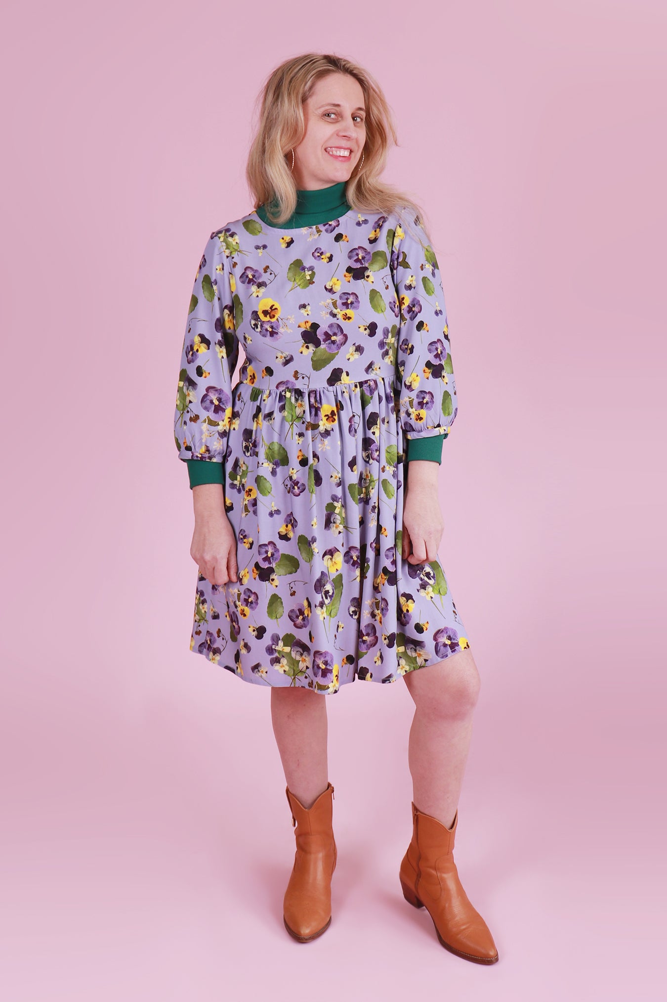 Winter Edie Dress Sandy's Pansy