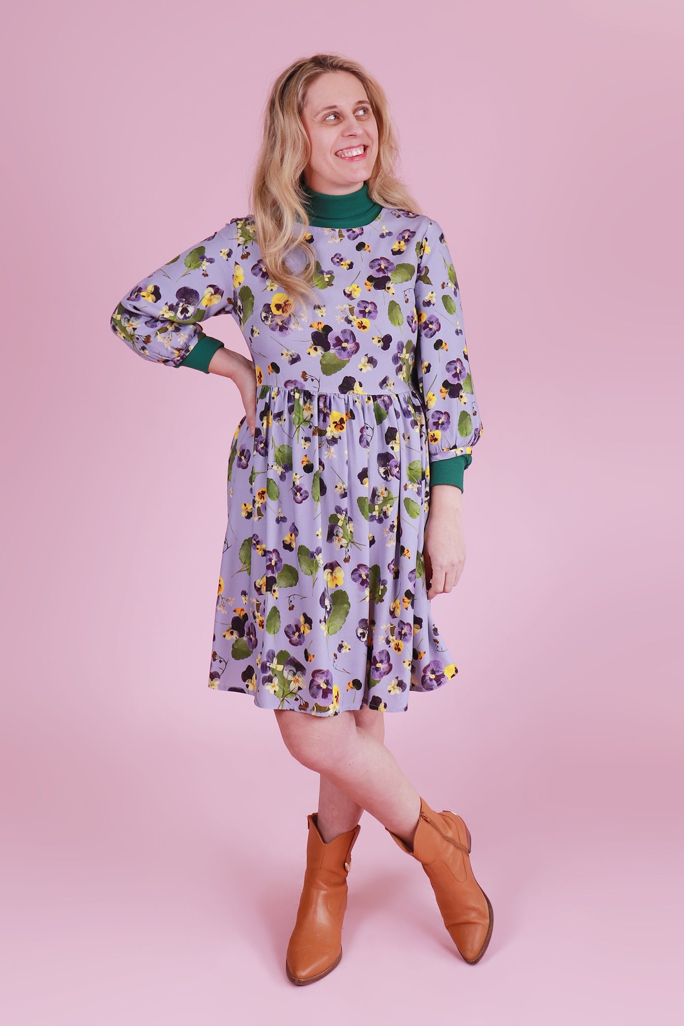 Winter Edie Dress Sandy's Pansy