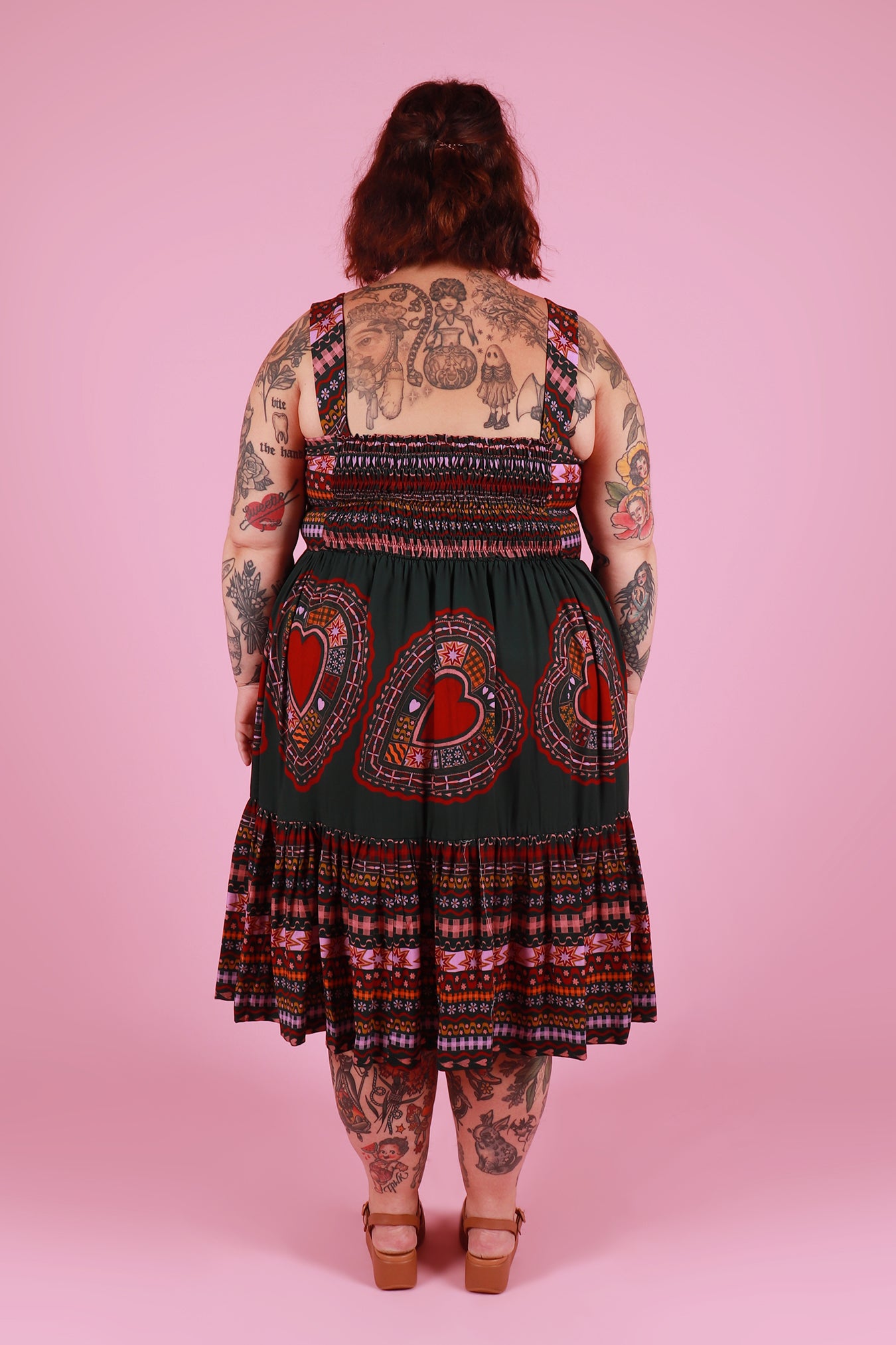 Load image into Gallery viewer, Rayna Dress Folk Heart
