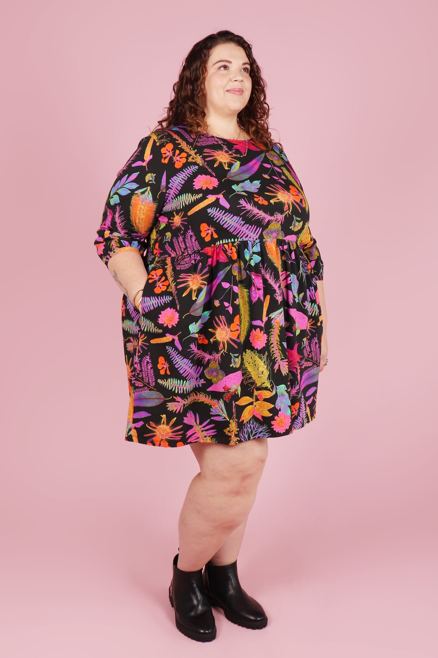 Winter Edie Jersey Dress Rainbow Botanist